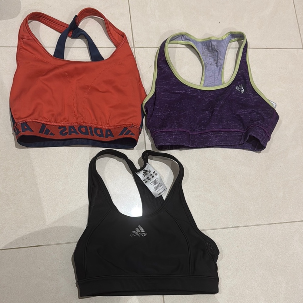 Adidas Sports Bra Set - Red, Purple, Black
